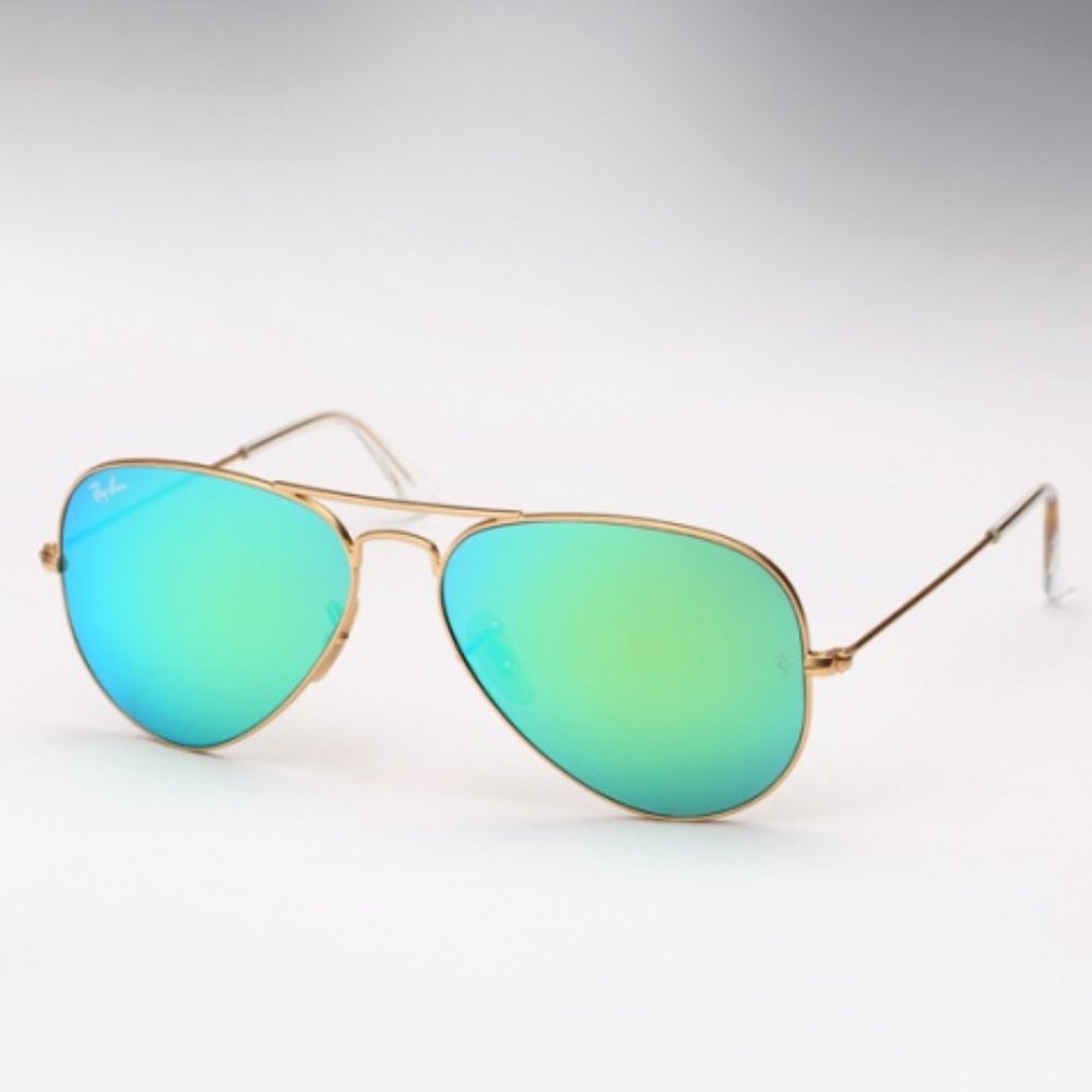 Ray Ban Aviator Green Flash Sunglasses
